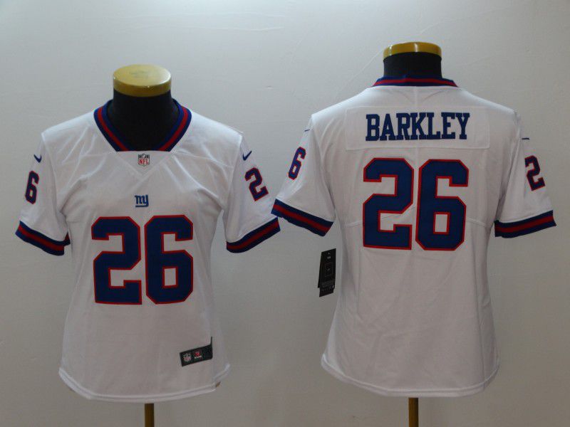 Women New York Giants #26 Barkley White Nike Vapor Untouchable Limited NFL Jerseys